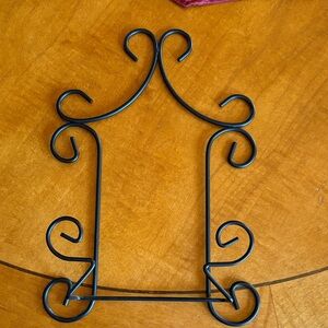 Artistic Black Scroll Display Shelf